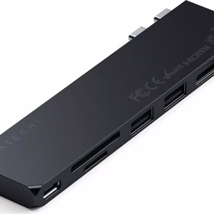 Adapter HUB 7in1 2 x USB C Satechi Pro HUB Slim ST-HUCPHSD MacBookile keskööl