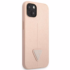 Guess GUHCP13SPSATLP iPhone 13 mini 5.4" roosa/roosa kõvakott SaffianoTriangle Logo