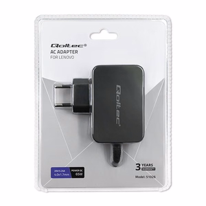 Qoltec 51026 toiteadapter sise-/välistingimustes 65 W must