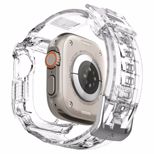 Spigen Rugged Armor Pro ümbris ja rihm Apple Watch Ultra 49 mm jaoks (läbipaistev)
