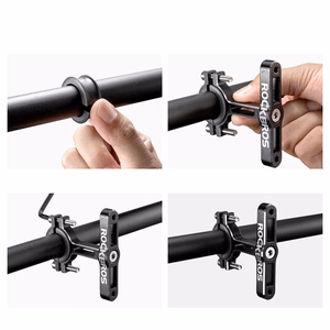Rockbros KS-415 alumiiniumist reguleeritav pudelihoidiku adapter - must