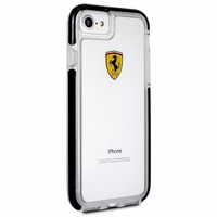 Ferrari Hardcase FEGLHCP7BK iPhone 7/8 SE 2020 / SE 2022 Shockproof läbipaistev must