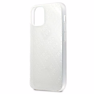 Guess GUHCP12S3D4GTR iPhone 12 mini 5.4" läbipaistev kõvakott 4G 3D mustriga kollektsioon