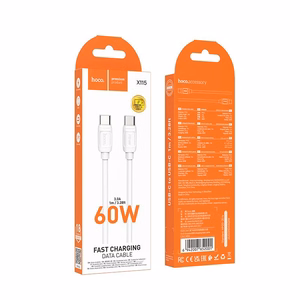 Кабель USB C to USB C Hoco PD 5A 240W 1 m X115 белый