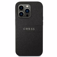 Guess Saffiano rihmaga ümbris iPhone 14 Pro jaoks - must