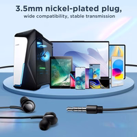 Wired Earphones JR-EW02, Half in Ear (valge)