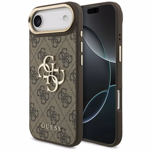 GUESS ümbris jaoks IPHONE 17 Air GUHCP17M4GMGCBR (PU W/ Big 4G Classic Logo) kuldne brown