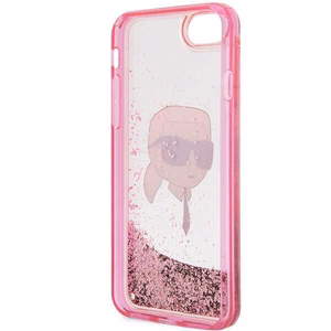 Karl Lagerfeld KLHCI8LNKHCP iPhone 7/8/ SE 2020/2022 roosa/roosa hardcase Glitter Karl Head
