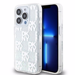 DKNY Liquid Glitter Multilogo ümbris jaoks iPhone 15 Pro - valge