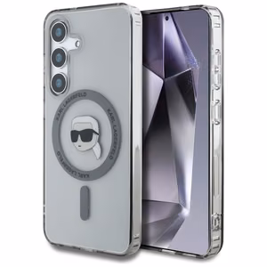 Ümbris Karl Lagerfeld Button Karl Head Printed Logo MagSafe Samsung Galaxy S25 must