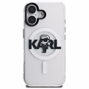 Karl Lagerfeld IML Karl Sketch Logo MagSafe Case for iPhone 16 - Clear