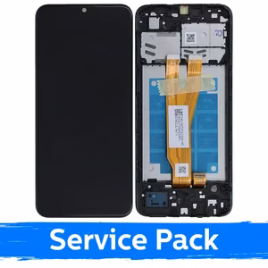 LCD ekraan ühilduv Samsung A032 A03 Core must raamiga (Service Pack)