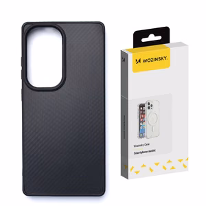 Wozinsky Carbon Fiber Ümbris with MagSafe jaoks Samsung Galaxy S25+ - must