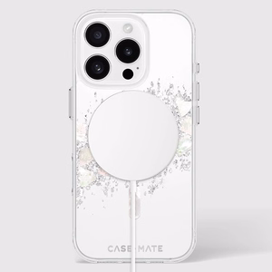 Case-Mate Karat MagSafe pärlmutrist detailidega ümbris seadmele iPhone 16 Pro, A Touch of Pearl