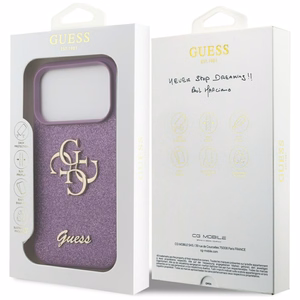 Guess Fixed Glitter Big 4G ümbris jaoks iPhone 17 Pro - lilla