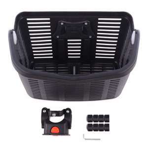 Wozinsky WKR-PK plastic handlebar bicycle basket - black