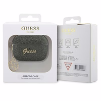 Guess GUAP2GLGSHA AirPods Pro 2 cover roheline/kaki Glitter Flake 4G Charm