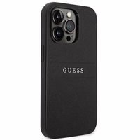 Guess Saffiano rihmaga ümbris iPhone 14 Pro jaoks - must