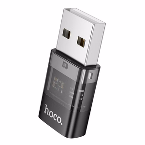 Adapter USB A USB C Hoco UA36C läbipaistev must