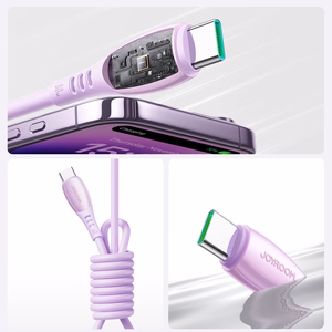 Joyroom S-A59 Vibrant Series 60W USB-C - USB-C Kaabel 1.2m - lilla
