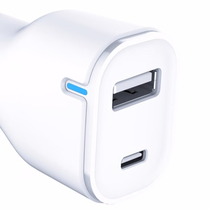 3mk autolaadija 20W PD 3.0 QC 3.0 USB 1A1C, valge