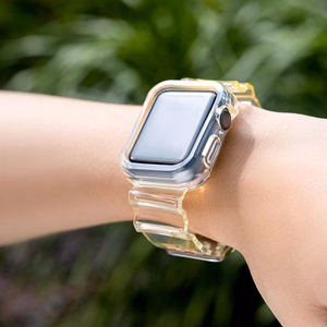 Silikoonist rihm Rihma käepael korpus Rihma Light Set Apple Watch 38mm - kollane