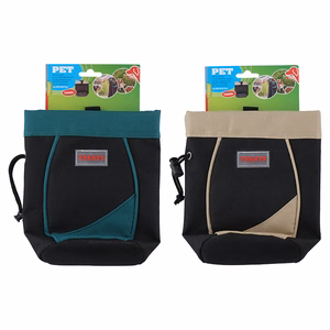 Foldable pet treat pouch, Brown