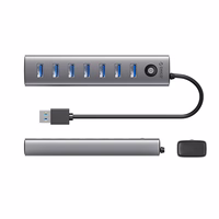 Orico CL7U-U3 jaotur 7x USB-A 3.0 + USB-C 5V/3A 1m - hall