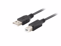 Lanberg CA-USBA-15CU-0010-BK kabel USB 1m 2.0 USB A->USB-B must