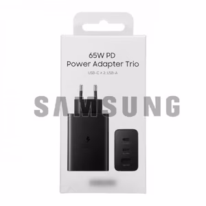 Laadija Samsung TRIO EP-T6530NBEGEU, must, 65W / 100% originaal /