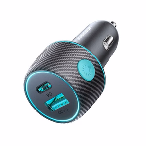 Autolaadija Joyroom „JR-CCN01" must 60W (PD20W / USB-C) LED-valgusega