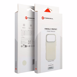 Ümbris jaoks iPhone 16 Forcell F-Protect Raam Premium ühilduv koos Magsafe antique valge