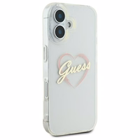 Guess IML Heart Ümbris jaoks iPhone 16 plus - läbipaistev