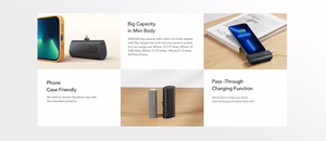 Powerbank Veger PlugOn (W0556P) PD QC3.0 3A 20W 5000 mAh with a built-in connector Lightning must