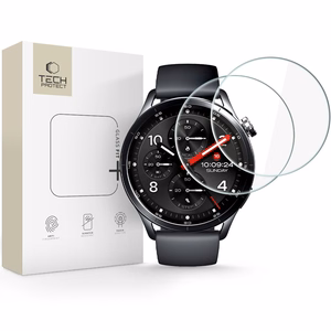 Tech-Protect Glass Fit+ 2 karastatud klaasi komplekt Xiaomi Watch S5 46 mm jaoks