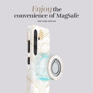 MIO White Roses Magsafe Ümbris rõngashoidjaga