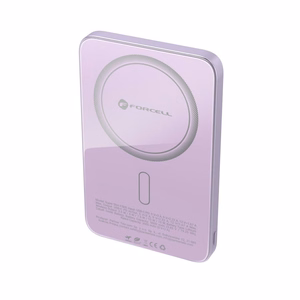 MagSafe-ühilduv akupank Forcell F-Energy SuperSlim F5K8 QC4.0 PD3.0 15W 5000 mAh lilla