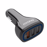 Dudao car laadija quick charge Quick Charge 3.0 QC3.0 2.4A 18W 3x USB valge (R7S valge)