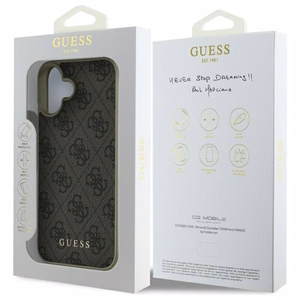 Guess 4G Charms Collection ümbris jaoks iPhone 16 - brown