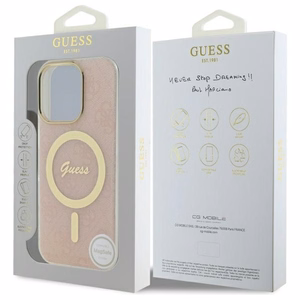 Guess IML 4G MagSafe Ümbris jaoks iPhone 16 Pro Max - roosa