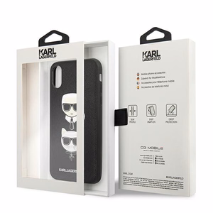 Karl Lagerfeld Saffiano Karl&Choupette Head чехол для iPhone XS Max - чёрный