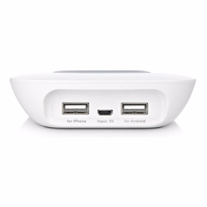 Budi BDG3A2000W Qi-sertifikaadiga juhtmevaba laadimisalus, valge ja hall