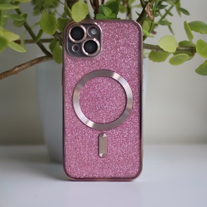 Glitter Chrome Mag ümbris jaoks iPhone 13 6,1" roosa