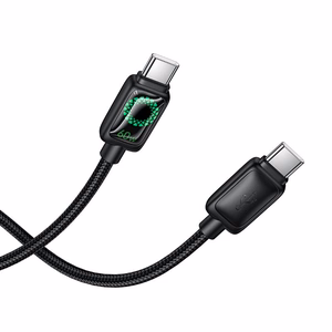 Kaabel koos LCD USB C to USB C Hoco 3A 60W 1,2 m U146 must