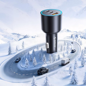 Orico HyperDrive 165W USB-A + 2x USB-C autolaadija - must