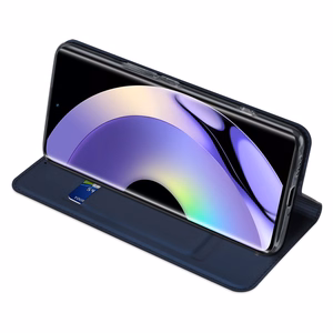 Чехол Dux Ducis Skin Pro для Realme 10 Pro+ книжка-кошелёк с подставкой синий