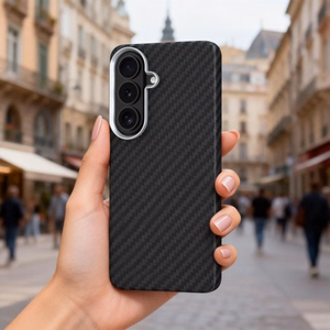 Tech-Protect Ion Carbon MagSafe Ümbris for Samsung Galaxy S26 - must and hõbedane