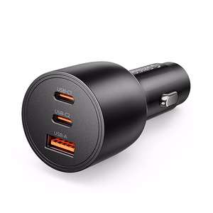 Orico PowerLink 165W USB-A + 2x USB-C autolaadija - must