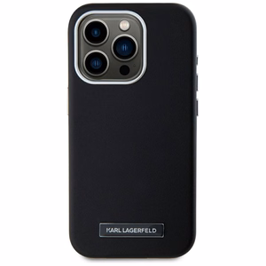 Karl Lagerfeld FW Metal Plate MagSafe iPhone 15 Pro Ümbris - Must