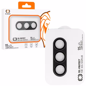 Закаленное стекло Tel Protect 95% AR+AF Full Metal Camera Protector на камеру для Samsung Galaxy S26/S26 Plus черный (островок камеры)
